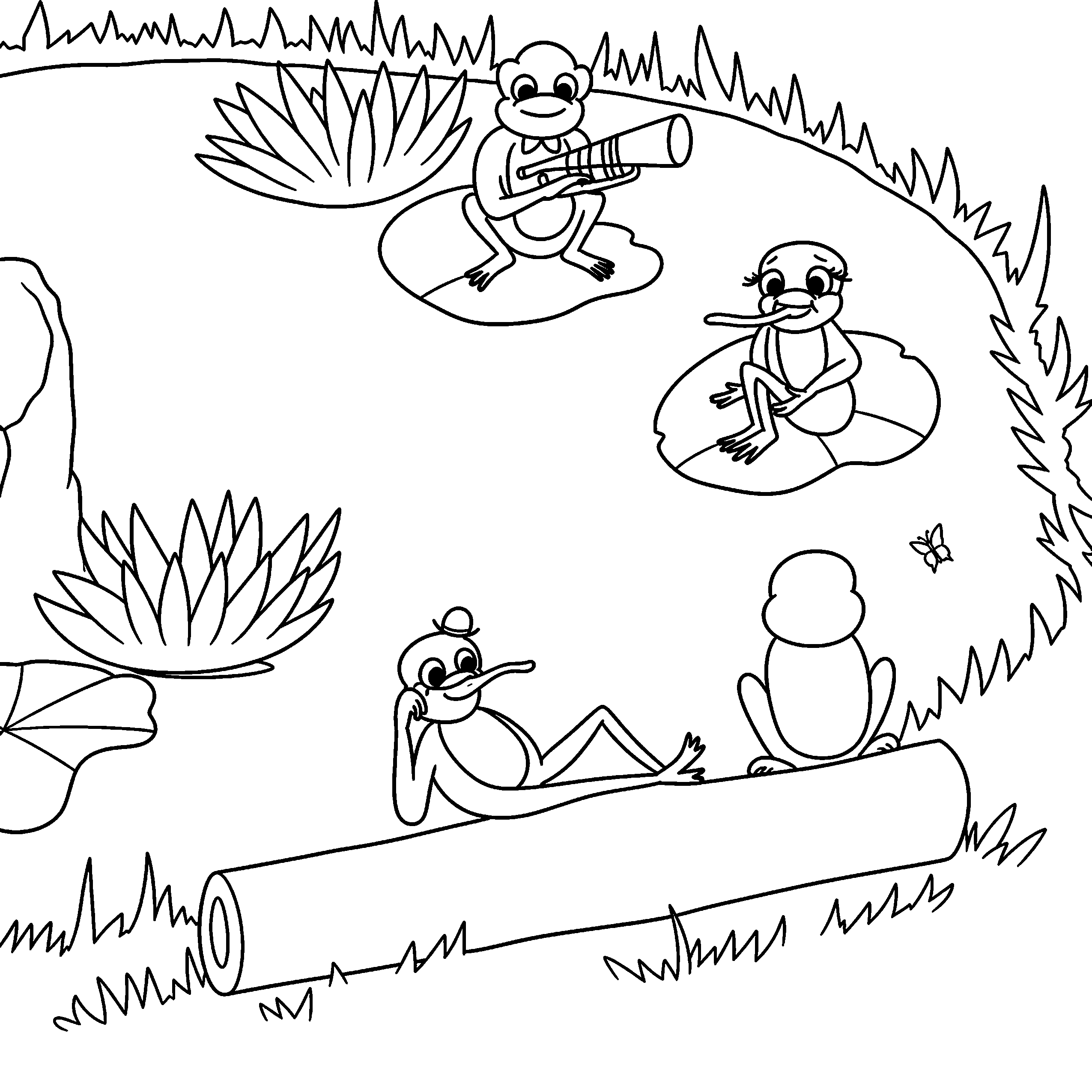 Frog-a-Dog Page 1 coloring page