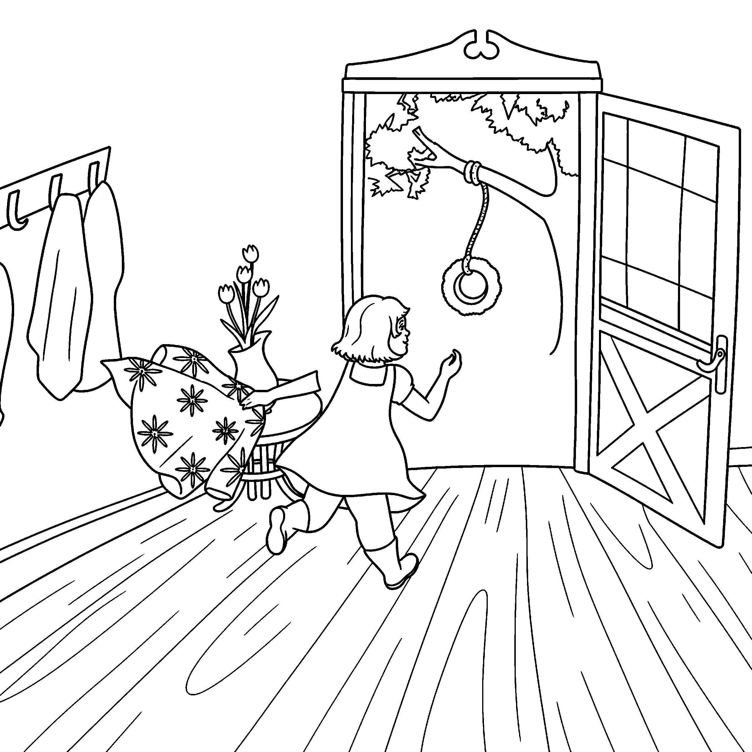 The Shut-in Button Page 1 coloring page